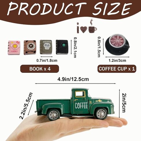 Mini Vintage Strawberry Pink Metal Farm Truck Decor with Fake Strawberries, Home Kitchen centerpieces for tables Farmhouse Pickup Truck Tiered Tray Stand Decorations, Spring & Christmas Desk Display in Kuwait