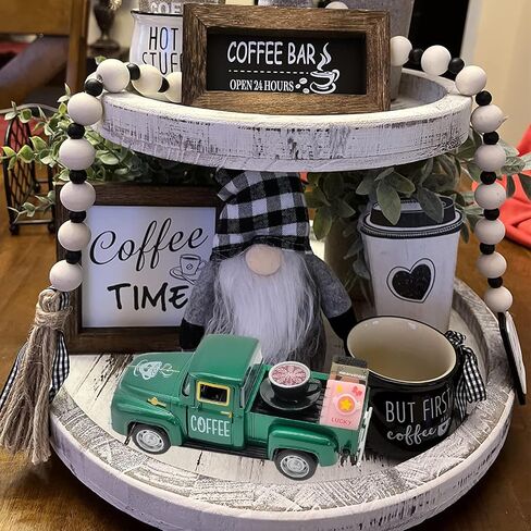 Mini Vintage Strawberry Pink Metal Farm Truck Decor with Fake Strawberries, Home Kitchen centerpieces for tables Farmhouse Pickup Truck Tiered Tray Stand Decorations, Spring & Christmas Desk Display in Kuwait