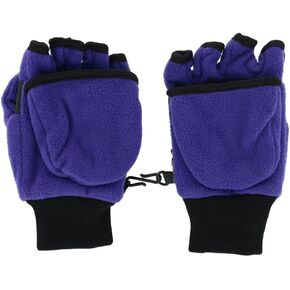 Girl's 4-7 Winter Fleece Convertible Fingerless Glove to Mitten