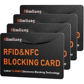 4 Pack RFID Blocking Card, Smart Slim Design Perfectly fits in Wallet/Purse