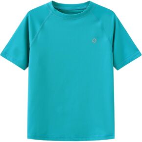 Hodosports Boys Upf 50+ Rash Guard قمصان سباحة قصيرة بأكمام قصيرة