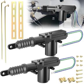 2 PCS 12V DOOR LOCK ATTUATOR KIT ، مشغل قفل الباب في وضع الطاقة العالمي مع مجموعة أدوات ، 2 سلك محرك قفل باب الخليط الكهربائي ، يضيف أقفال باب الطاقة إلى معظم المركبات