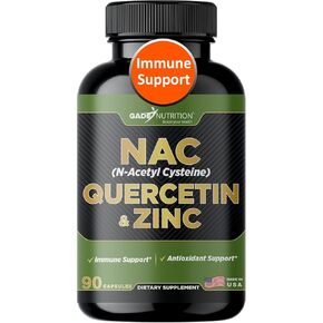Gade Nutrition NAC Supplement n-Acetyl cysteine with Quercetin & Zinc | Immune Support Supplement with n Acetyl cysteine | Vegetable Capsules | USA Made