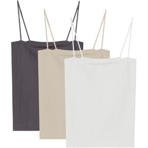 Girls Camisole Padded Spaghetti Strap Teens Slim Fitted Casual Cami Crop Top Bralette Bra Backless Camisole Top