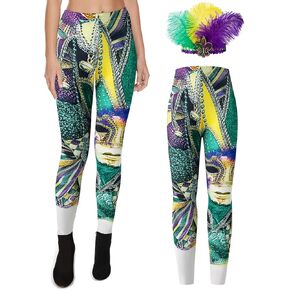 Mardi Gras Women Pants Costume Party Costume Stepringsy Partics withbelder