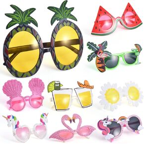 9 أزواج مضحكة للحفلات ، نظارات Luau Lovegood ، الدعائم المقصورة في هاواي ، ديكورات الحفلات في هاواي ، أحزاب البركة الصيفية ، نظارات مجنونة ، استوائية ، فستان تربيك ، حفلات شاطئية ، البالغين ، البالغين