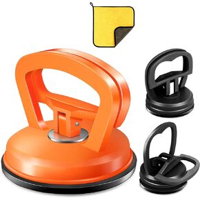 مجتذب Dent ، 3pcs Car Dent Puller مع خرقة ، مجموعة إصلاح دنت ، كوب شفط دنت البولر ، مجتذب للسيارة للعاملين في الصيانة ، مجتذب للسيارات للسيارات ، والزجاج ، والشاشة ، والكائنات المتحركة （البرتقالي）