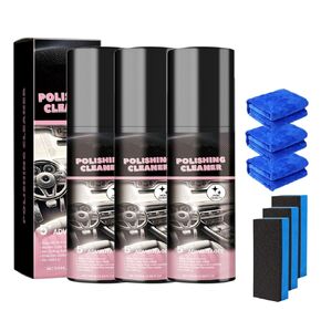 3PC Polishing Cleaner,Car Interior Cleaner with Fiber Cloths for Dashboard and Seat,Interior Detailer Cleaning & Decontamination,Suitable for Cars, Trucks, RVs, and Motorcycles