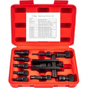 10-Piece Motorcycle Bearing Puller, Blind Hole Inner Bearing Puller Tool Kit, 8-25MM Wheel Bearing Removal Tool Set