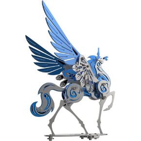 تمثال Pegasus المجنح الزخرفي ، تمثال يونيكورن ، مصنوع من المعدن ، aloy ، الصلب والبرونز. (ذهب)