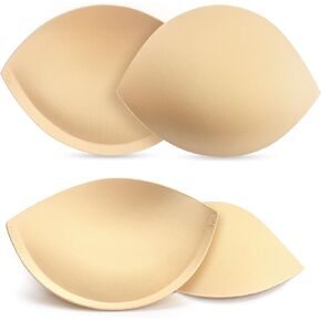 Women's Push Up Bra Pads Inserts 2 Pairs Breast Enhancer Cups Add 1-2 Cup Sizes Instantly A/B, C Cup Available