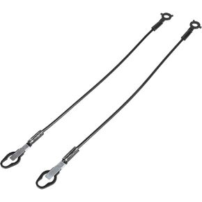 No.3L3Z5443052-AA/3L3Z5443053-AA Tailgate Cables Lift Gate Support Straps for Ford F250 F350 F450 F550 2003-2012/ Rear/Durable Rubber Metal/ 1 Pair Black