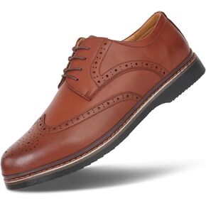 Hawkwell Men's Plus Size Wingtip Brogue Oxfords Dress Shoes US Size 14 15 16 17 18