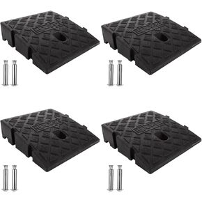 QTLCOHD 4 حزمة منحدرات كبح 2 "ارتفاع الارتفاع درب الشقوق Curwway Ramp Ramps Ramps Track Ramps Small Steps للسيارات ، والكراسي المتحركة ، والدراجات ، والدراجات النارية