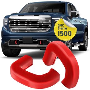 غطاء خطاف السحب متوافق مع GMC Sierra 1500 2019 ، 2020 ، 2021 ، 2022 ، 2023 ، 2024 ، 2025 - تصميم الترقية ، مطاط السيليكون ، الأحمر