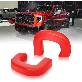 Tow Hitch Covers for GMC Sierra 1500 2019-2024,Customized Tow Hook Cover Compatible with GMC Sierra 1500 Accessories,2PCS (RED)