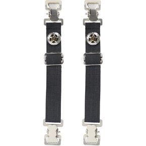 GARGOYLE BELLS Adjustable Boot Clips for Motorcycle Riding, Black Boot Straps Elastic Pant Keeper for Men & Women