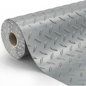 8.2x21 قدم حصيرة أرضية مرآب ، 2.8 ملم لوحة ماس سميكة PVC لفة الأرضيات للسيارات تحت السيارات ، واقي أرضية مرآب الثقيلة 168 قدم مربع ، ومقطورة RV ، الطابق السفلي ، الأسود