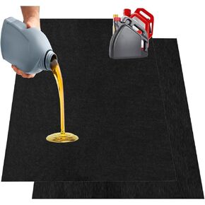 Oil Spill Mat, 36 * 60in Garage Floor Mat for Under Car, Absorbent Oil Pad Waterproof Backing Protects Floor(2 Pack)