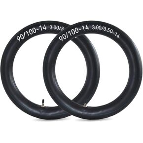 2 Pack 3.00/3.50-14" Motorcycle Inner Tube 90/100-14 Dirt Bike Inner Tubes Heavy Duty Replacement Tire Tubes for 3.50-14, 3.00-14, 80/90/100-14 Dirt Pit Bike Tires