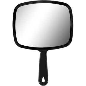 Omiro 10.3 "L x 7.4" W Hand Mirror ، جميع المرآة السوداء المحمولة مع مقبض