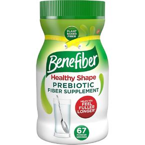 Benefiber Healthy Shape Prebiotic Fiber Supplement Powder for Digestive Health, Daily Fiber Powder - 67 Servings (17.6 Ounces)