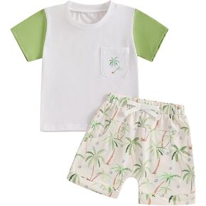 Ledy Champswiin طفل رضيع الزي الصيفي اللون كتلة تي شيرتات قصيرة الاكمام البلوز القمم عداء ببطء السراويل الملابس مجموعة in Kuwait