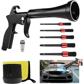 High-Pressure Car Cleaning Air Blow Gun Kit - Interior Dry Cleaning Hairdryer | Powerful Dust Removal Tool, Compatible with Air Compressors, Quick Cleaning for All Car Corners