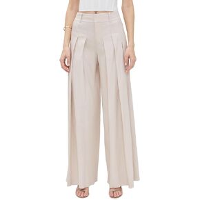 alice + olivia Women's Simon Wide Leg Pleated Trousers