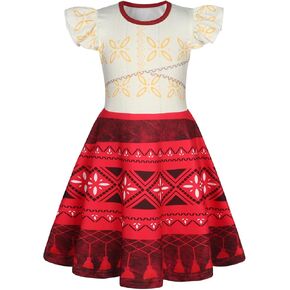 Jurebecia Girls Princess Nightgowns Flutter Short Sleeves Nightdress Pajamas for Toddler Kids Slpeewear Night Dress