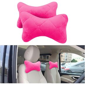 وسادة مسند للسيارات 2pcs ، وسادة وسادة مريحة مريحة للسيارة ، وملحقات وسادة الراحة في الرأس الداخلية للسيارات لقيادة الإرهاق ، عالمي لسيارات الدفع الرباعي ، سيدان ، شاحنة (أسود)