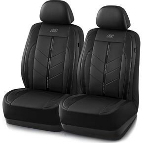 Skechers Car Seat Covers,Luxury Faux Leather Seat Covers,Waterproof Anti Slip Car Seat ProtectorFull Set,Car Accessories Airbag Universal Fit for Most Cars,Vans,Trucks,SUV,Beige