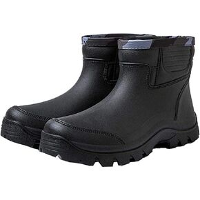 Gets Rain Boots for Mens Waterproof Light Rubber Ankle Boots for All Type of Weather