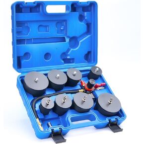 Turbo Boost Leak Tester Kit, 10-Piece Turbocharger Boost Leak Tester with 4 Pairs of Stepped Adapters (1-3/8" to 3-1/2") for Turbo, Cooling, and Exhaust System Leak Detection
