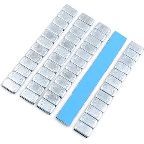 Motoforti Universal Motorcycle Wheel Balance Weights, 140 x 19mm, Iron, Silver Tone, 5 Pcs