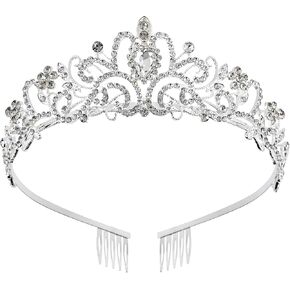 Princess Crown for Women ، Crystal Queen Tiaras for Girls Bridal Hair Associory Gifts for Birthday Wedding Prom ، Bridal Party ، Pageant ، Halloween Christmas Costume
