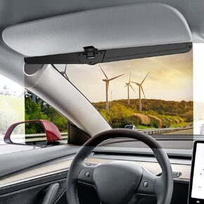 Endarvim Sun Visor Extender للسيارات ، موسع Car Car المستقطب Sun Blocker UV400 ، امتداد قابلة للتعديل لقناع السيارة ، مقطع ، Universal (Universal (حزمة واحدة))