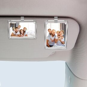 2PCS Car Picture Holder Clip Clip ، التثبيت السريع للسيارة الاكريليك ، التثبيت المغناطيسي ، ملحقات حامل صور السيارة للمنزل (3.54 "x2.36" +4.72 "x3.15")