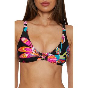 Trina Turk Women's Luminary Halter Bikini Top ، طباعة الأزهار ، قابلة للتعديل ، تعادل الظهر ، ملابس السباحة