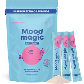 JoySpring Saffron Gummies for Kids | Saffron Extract with GABA Supplements Offer Mood Support and Calms Temper Tantrums | Sugar Free Gummies