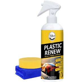Cars Interior Plastic Restorer, Non-Greasy Formula Special for Dashboard, Center Consoles, Door Panels Back to Black Renewal Coating Spray - 7oz/200ml