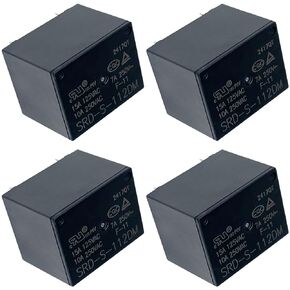 4-Pack SRD-S-112DM Relay 12V 15A 4-pin Suitable for Many Home appliances