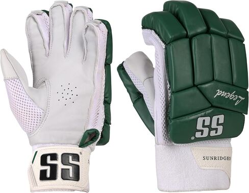 قفازات الضرب SS Cricket Legend Limited Edition للرجال، اليد اليمنى (الألوان: أزرق، أحمر، أسود، أبيض، أخضر) in Kuwait