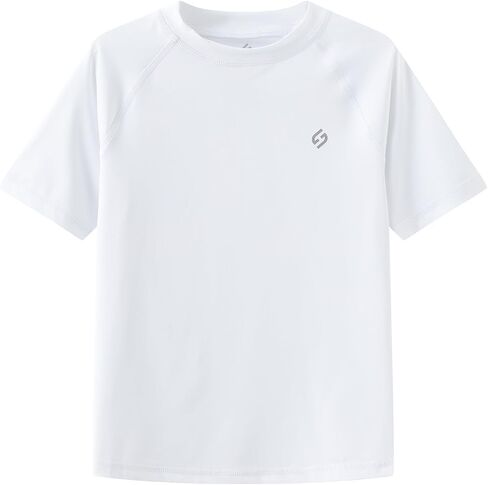 HODOSPORTS Boys UPF 50+ Rash Guard Swim Shirts Short Sleeve Quick Dry UV Protection Sun Shirt in Saudi Arabia