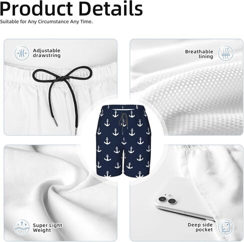 Boys Swim Trunks with Compression Liner Swim Shorts Swimwear Quick Dry Boy Bathing Suit Beach Swimsuit Toddler in Kuwait