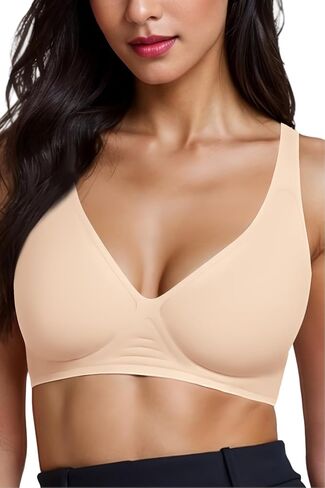 Gailife Deep V Bras for Women No Underwire Wireless Push Up Bra Seamless Plunge Bralette Comfort Supportive Bra Full Coverage in Saudi Arabia