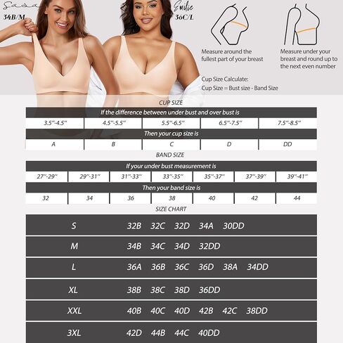 Gailife Deep V Bras for Women No Underwire Wireless Push Up Bra Seamless Plunge Bralette Comfort Supportive Bra Full Coverage in Saudi Arabia