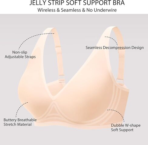 Gailife Deep V Bras for Women No Underwire Wireless Push Up Bra Seamless Plunge Bralette Comfort Supportive Bra Full Coverage in Saudi Arabia