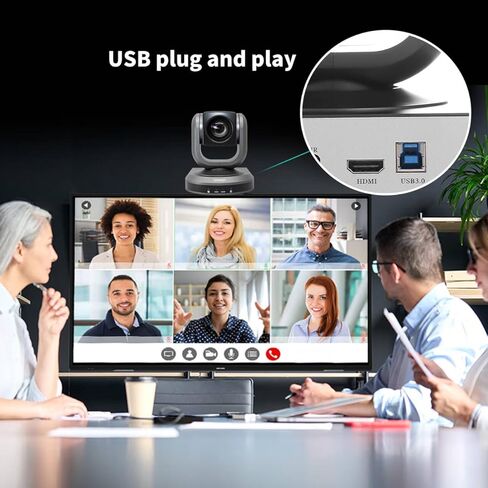 SZOOMSY HDMI USB PTZ Camera 20x Optical Zoom USB Support 4K30fps, HDMI Support 1080P Conference Camera for Remote videoconferencing, Broadcasting, Church Events, Schools, etc. Live Streaming Camera in Saudi Arabia