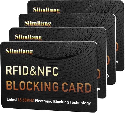 4 بطاقة حظر حزمة RFID ، تصميم SMART SLIM يناسب تمامًا محفظة/محفظة in Saudi Arabia
